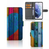 Samsung Galaxy S22 Plus | Book Style Case | Wood Heart - Cadeau voor je Vriend