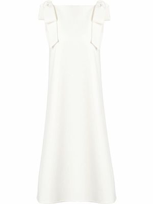 Carolina Herrera robe courte à bretelles nouées - Blanc