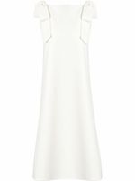 Carolina Herrera robe courte à bretelles nouées - Blanc