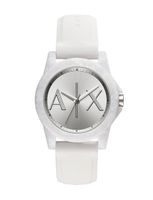 Horlogeband Armani Exchange AX4339 Silicoon Wit 18mm