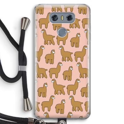 Alpacas: LG G6 Transparant Hoesje met koord