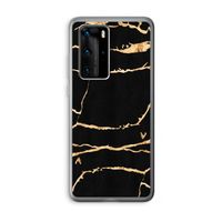 Gouden marmer: Huawei P40 Pro Transparant Hoesje