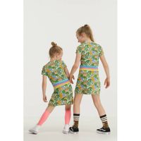 De Zoete Zusjes by Wehkamp jurk met all over jungle print groen/geel/blauw - thumbnail