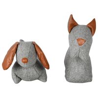 DEURSTOPPER HOND VILT / PU ASSORTI 31,5X11X27 CM - thumbnail