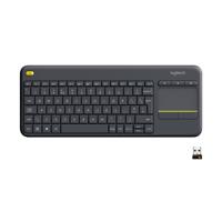 Logitech K400 Plus Tv toetsenbord Universeel RF Draadloos QWERTY US International Zwart - thumbnail