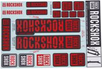 ROCKSHOX decor set decal set red