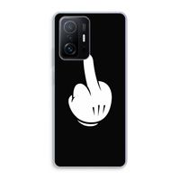 Middle finger black: Xiaomi 11T Transparant Hoesje