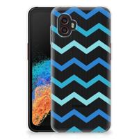 Samsung Galaxy Xcover 6 Pro | TPU bumper | Zigzag Blauw