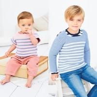 Haakpatroon Stylecraft Bambino DK No. 9608 Gestreepte top en trui