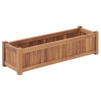 Plantenbak verhoogd 100x30x25 cm massief teakhout