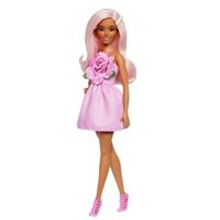 Barbie - Barbie Fashionistas Pop Roze Strapless Jurk met Accessoires - Barbie - HYT94