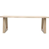 Eettafel Darby met eiken poot schuin