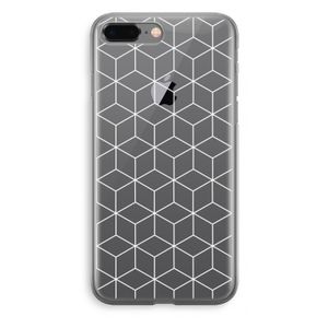 Zwart-witte kubussen: iPhone 8 Plus Transparant Hoesje