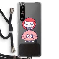 Hartje: Sony Xperia 1 III Transparant Hoesje met koord