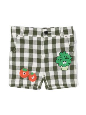 Stella McCartney Kids short à carreaux - Vert