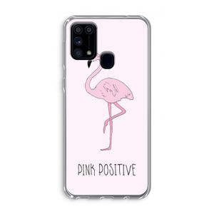 Pink positive: Samsung Galaxy M31 Transparant Hoesje