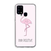 Pink positive: Samsung Galaxy M31 Transparant Hoesje