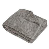Stof Textiles Plaid/bankdeken/bedsprei Columbia - grijs - 180 x 220 cm - 2 persoons