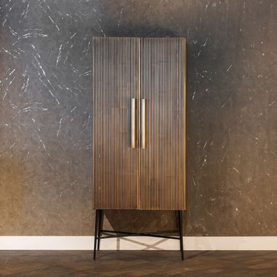 Richmond Opbergkast 'Ironville' 75 x 182cm, kleur Goud