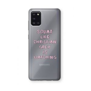 Christian Grey: Samsung Galaxy A31 Transparant Hoesje