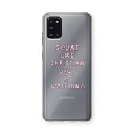 Christian Grey: Samsung Galaxy A31 Transparant Hoesje