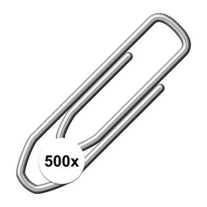 Papier paperclips klein - 21 mm - 500x stuks - Kantoorartikelen