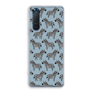 Zebra: Sony Xperia 5 II Transparant Hoesje