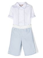 La Stupenderia ensemble chemise-bermuda en coton - Blanc