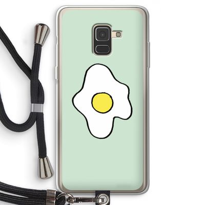 Spiegelei: Samsung Galaxy A8 (2018) Transparant Hoesje met koord
