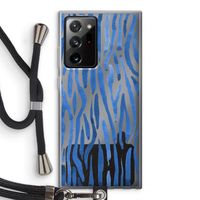 Blauwe nerven: Samsung Galaxy Note 20 Ultra / Note 20 Ultra 5G Transparant Hoesje met koord