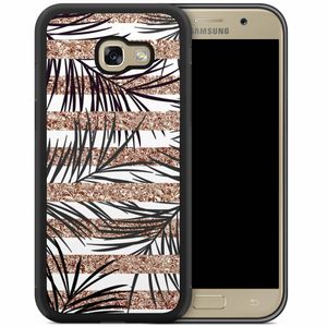 Samsung Galaxy A5 2017 hoesje - Rose gold leaves