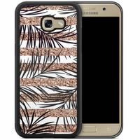 Samsung Galaxy A5 2017 hoesje - Rose gold leaves