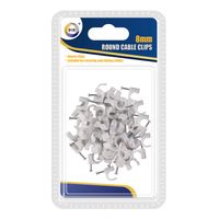 65x Witte kabelclips/kabelklemmen met spijker 8 mm