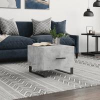 Salontafel 50x50x40 cm bewerkt hout betongrijs - thumbnail