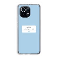Reminder: Xiaomi Mi 11 Transparant Hoesje