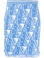 DVF Diane von Furstenberg minijupe Alejandra à motif monogrammé - Bleu