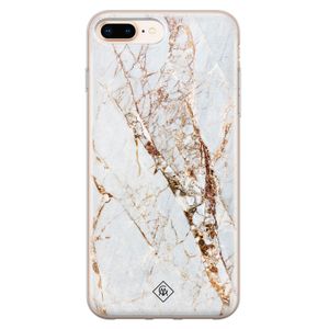 iPhone 8 Plus/7 Plus siliconen hoesje - Marmer goud