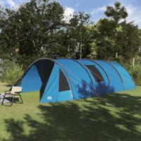 Tunneltent met dak met opslag Blauw en Grijs 778 x 356 x 210 cm