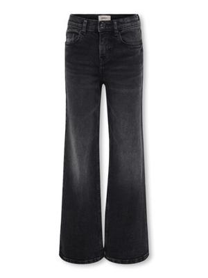 Kids ONLY winter jeansbroek meisjes - zwart - KogJuicy - wide leg fit