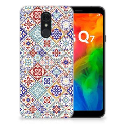 LG Q7 | TPU | Siliconen hoesje | Tiles Color