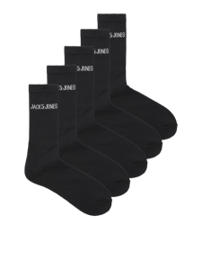 Jack & Jones Sportsokken Heren JACREGEN 5-pack Zwart-One size (41-46)