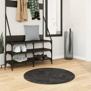 VidaXL Vloerkleed pamplona shaggy hoogpolig modern ø 80 cm antraciet