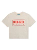 Kenzo Kids t-shirt en coton mélangé à logo - Tons neutres - thumbnail