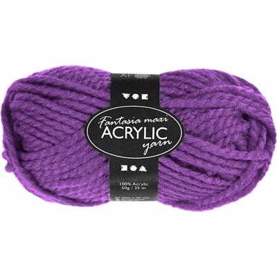 Hobby bolletje wol - acryl - paars - 35 mtr - garen - maxi bolletje - breien/haken
