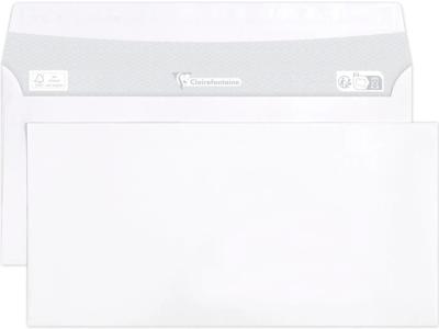 500 Witte enveloppen 114x229mm zelfklevend Clairalfa