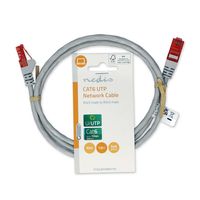 CAT6-kabel | RJ45 Male | RJ45 Male | U/UTP | 1.00 m | Rond | PVC | Grijs | Label - thumbnail