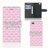 Huawei Ascend P8 Lite Portemonnee Hoesje Flowers Pink DTMP