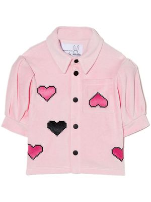 Natasha Zinko Kids blouse à manches bouffantes - Rose