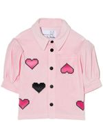 Natasha Zinko Kids blouse à manches bouffantes - Rose