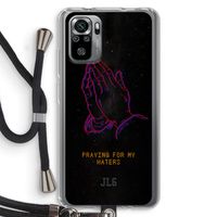Praying For My Haters: Xiaomi Redmi Note 10S Transparant Hoesje met koord